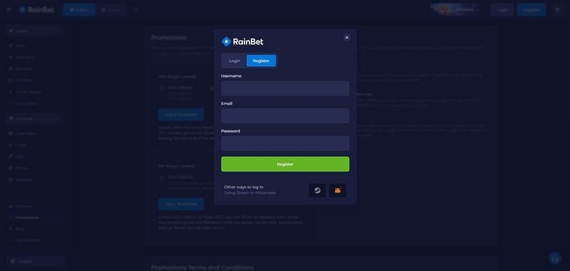 How to Register at Rainbet